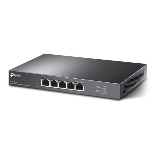 TP-LINK (TL-SG105-M2) 5-Port Unmanaged 2.5G Multi-Gigabit Desktop Switch, 5x 100/1G/2.5G, Fanless, Steel Case TP-LINK (TL-SG105-M2) 5-Port Unmanaged 2.5G Multi-Gigabit Desktop Switch, 5x 100/1G/2.5G, Fanless, Steel Case